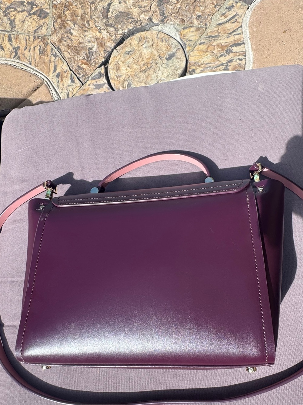 Kate Spade Magnolia Park Large Laurel Satchel Moody Plum Leather Crossbody
VGUC - Picture 9 of 16